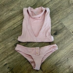 Frankie’s Bikinis Light Pink Bikini Set